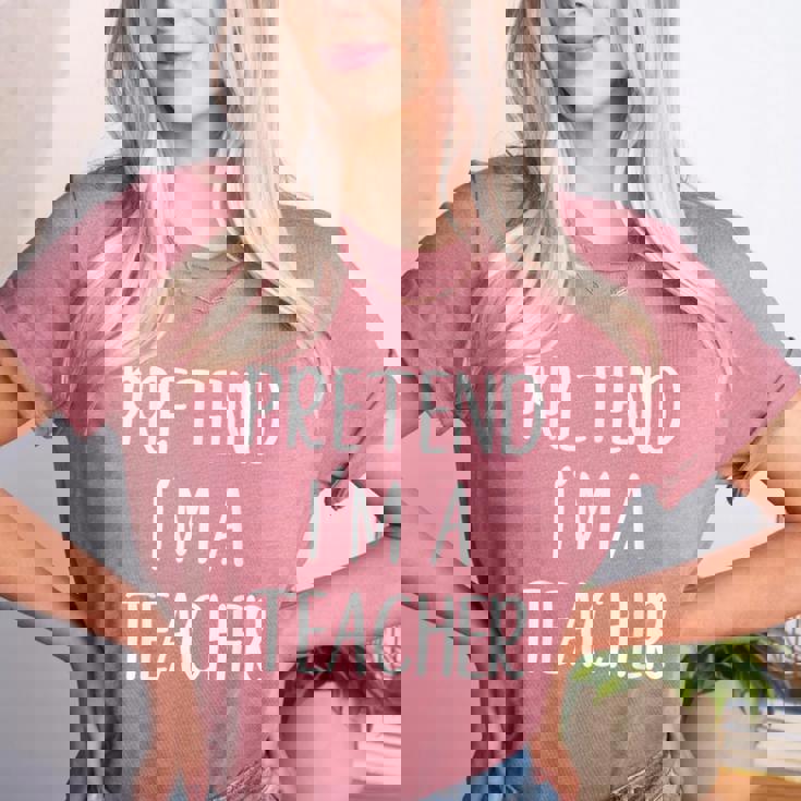 Pretend I&#x27;m A Teacher Costume Halloween Easy Adult Kid Women&#x27;s Heather T-Shirt