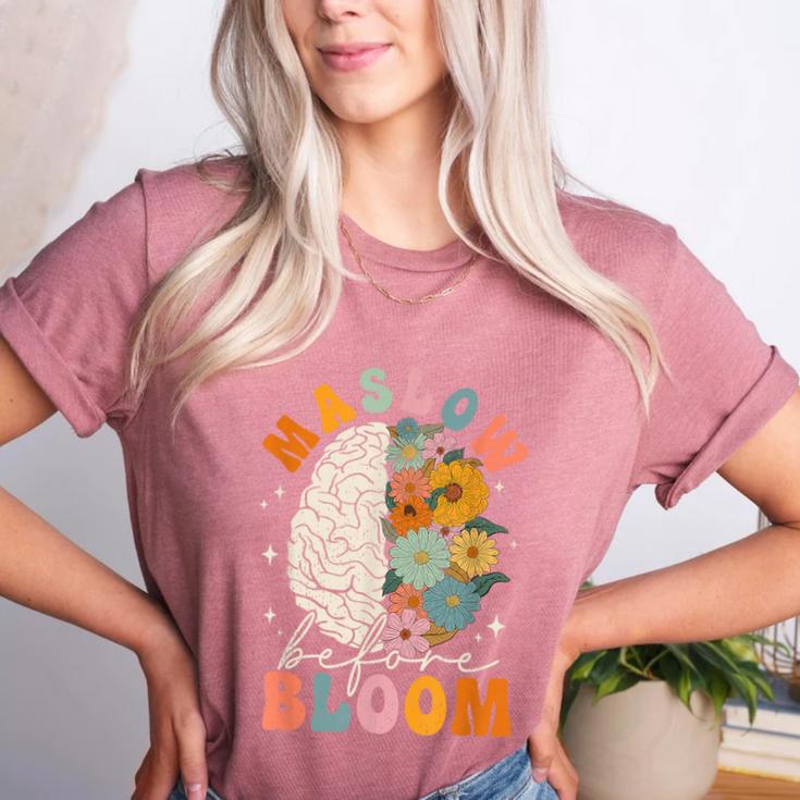 Psychologist Maslow Before Bloom Sped Teacher Classroom Women's Heather T-Shirt