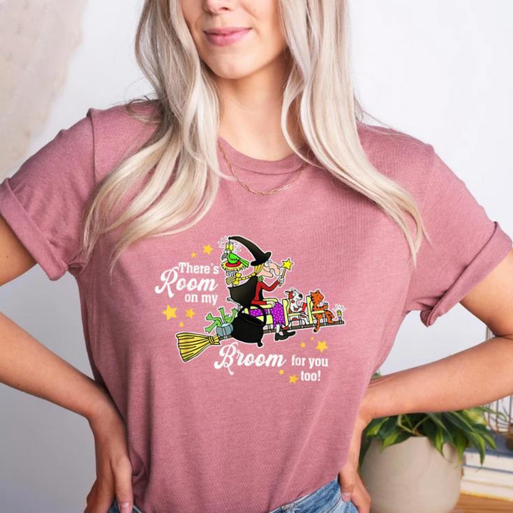 There's Room On My Broom For You Too Teacher Halloween Women's Heather T-Shirt