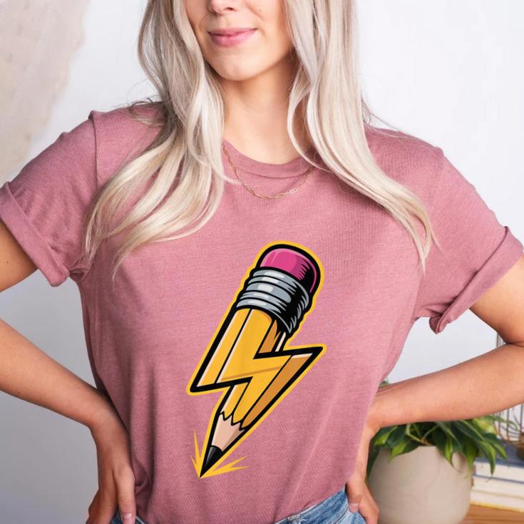 Retro Pencil Pencil Back To School Teacher Student Women's Heather T-Shirt