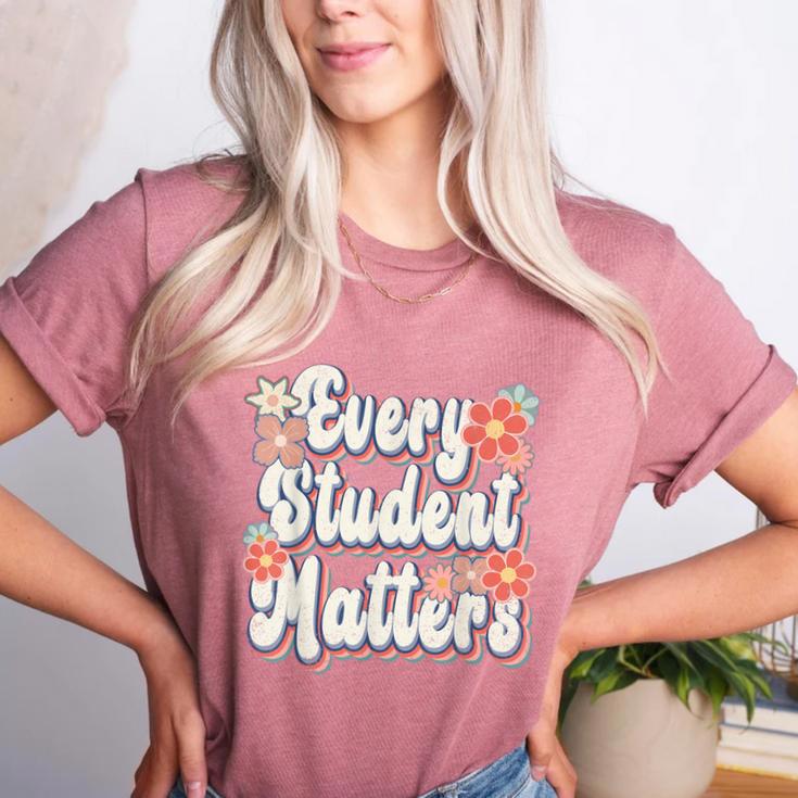 Retro Vintage Every Student Matters Teacher Paraprofessional Women's Heather T-Shirt