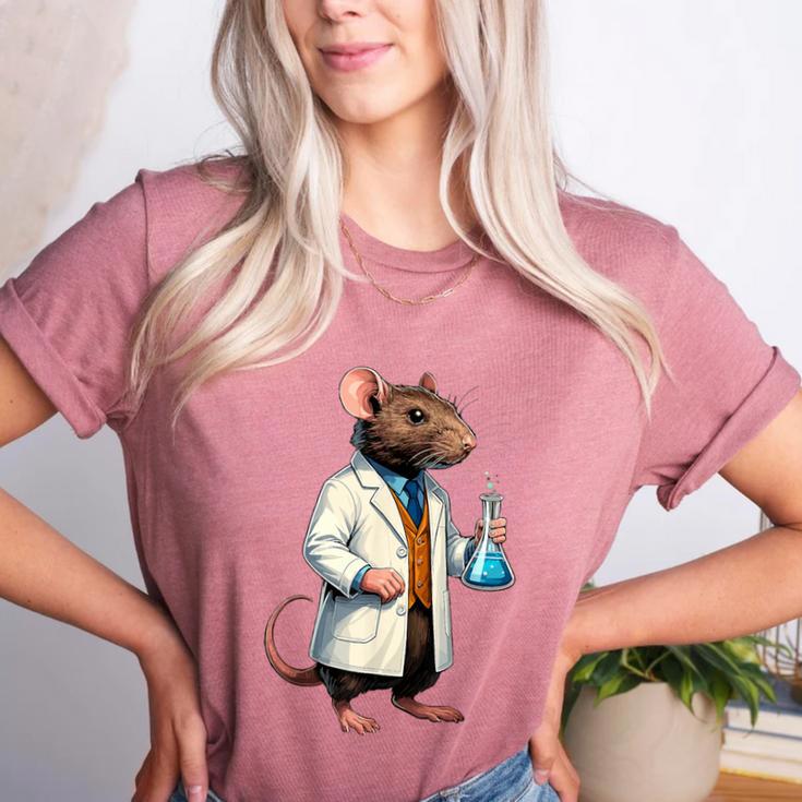 Science Rat Lab Science Scientist Mouse Teacher Chemistry Women's Heather T-Shirt