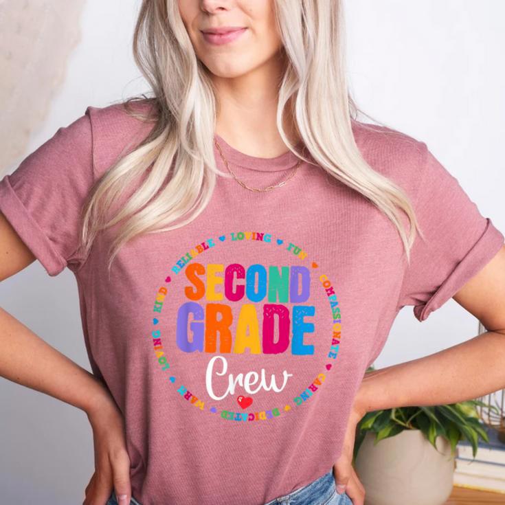 Second Grade Crew 2nd Back To School Teacher Team Squad Women's Heather T-Shirt