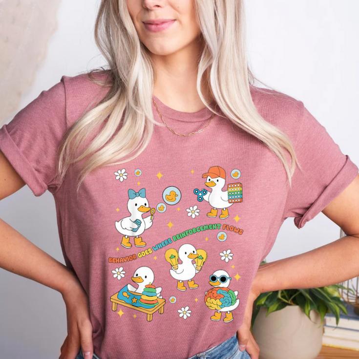 Silly Goose Behavior Analyst RBT ABA Therapy SPED Teacher Women's Heather T-Shirt