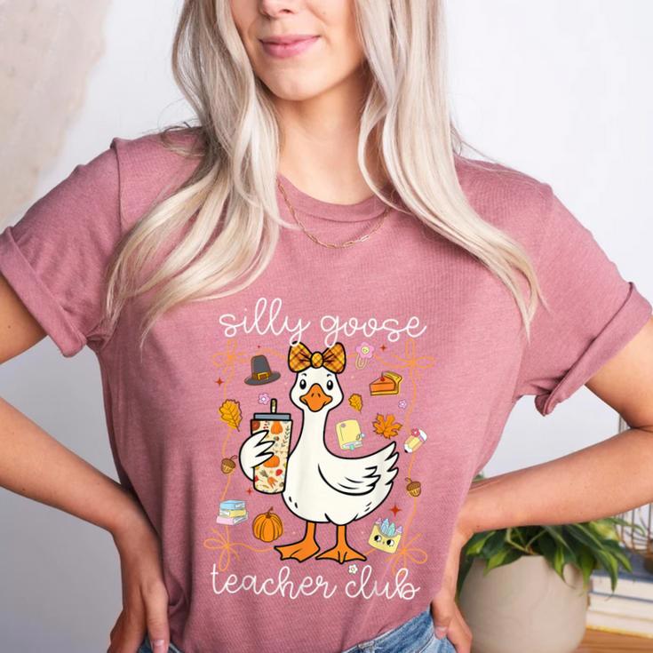 Silly Goose Teachers Club Cozy Fall Teacher Women's Heather T-Shirt