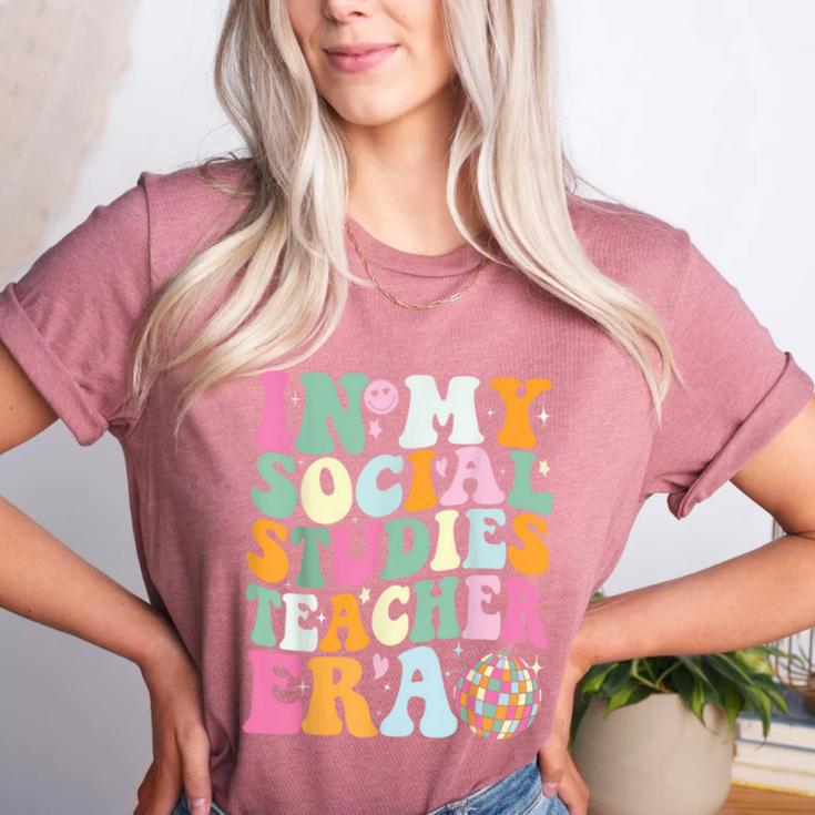 In My Social Studies Teacher Era Cute Social Studies Teacher Women's Heather T-Shirt