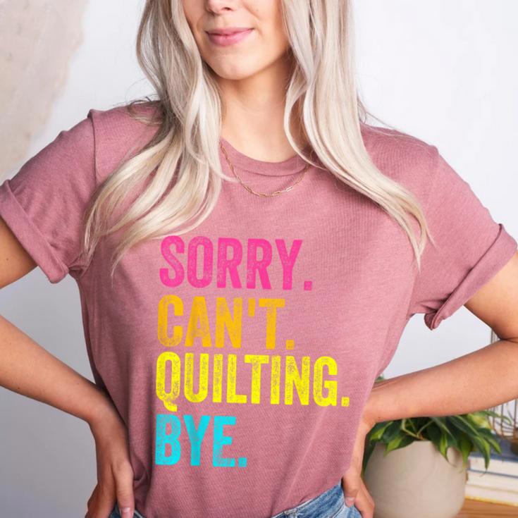Sorry Can't Quilting Bye Teacher Student Quilting Women's Heather T-Shirt