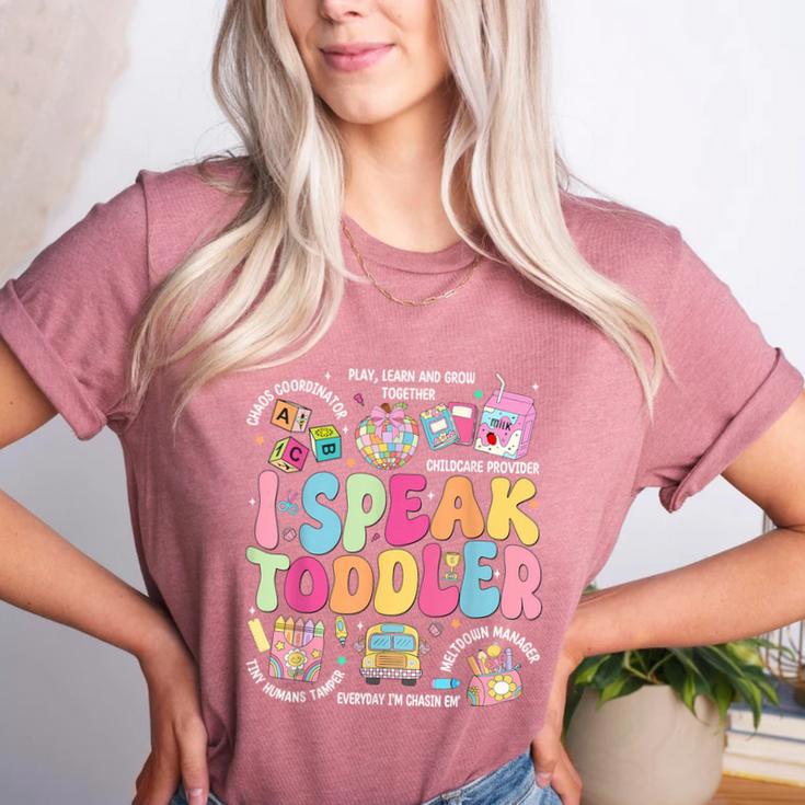 I Speak Toddler Back To School Teacher Women's Heather T-Shirt