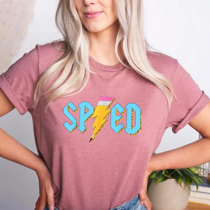 Special Education SPED Rocks Teacher Back To School Rock Women's Heather T-Shirt