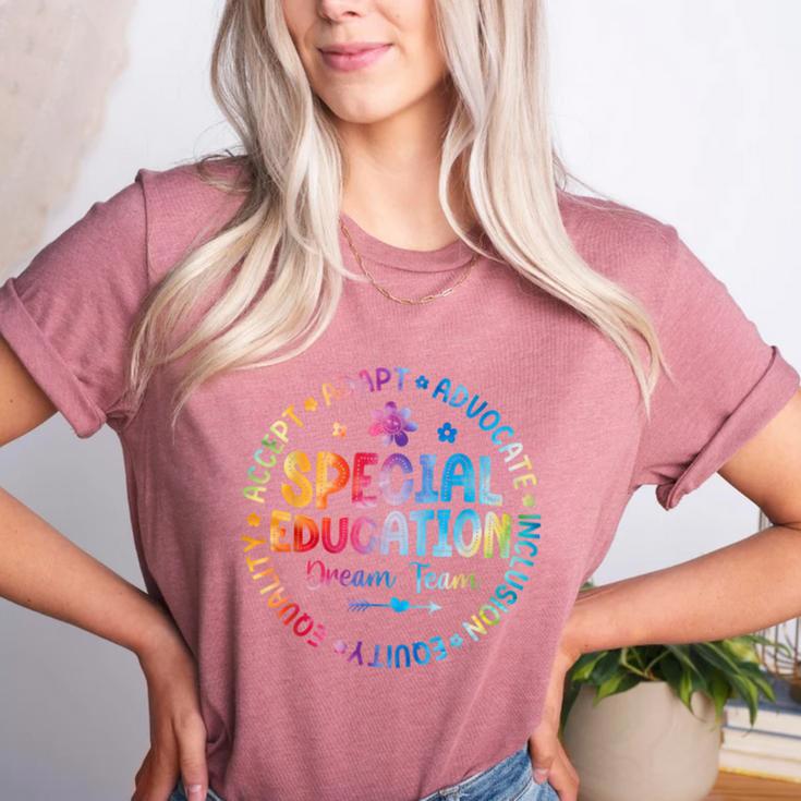 Special Education Squad Dream Team SPED Teacher Back School Women's Heather T-Shirt
