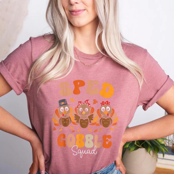 Sped Teacher Gobble Squad Thanksgiving Special Education Women's Heather T-Shirt