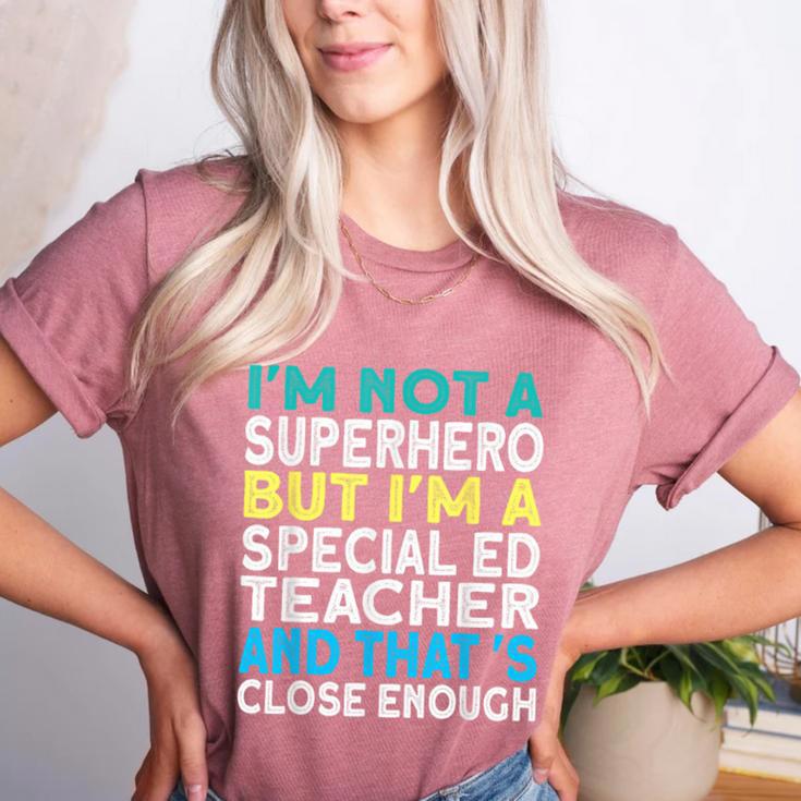 Superhero & Special Education Teacher Men Women Women's Heather T-Shirt