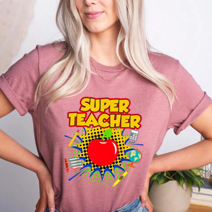 Superhero Teacher Appreciation Teaching Tee Women's Heather T-Shirt