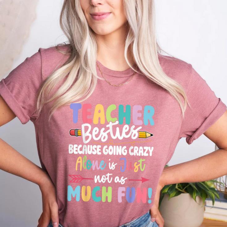 Teacher Besties Matching Teacher Besties Women's Heather T-Shirt