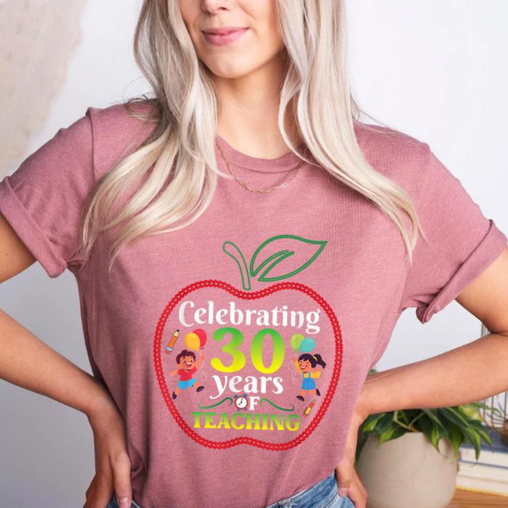 Teacher Celebrating 30 Years Of Teaching Students School Women's Heather T-Shirt