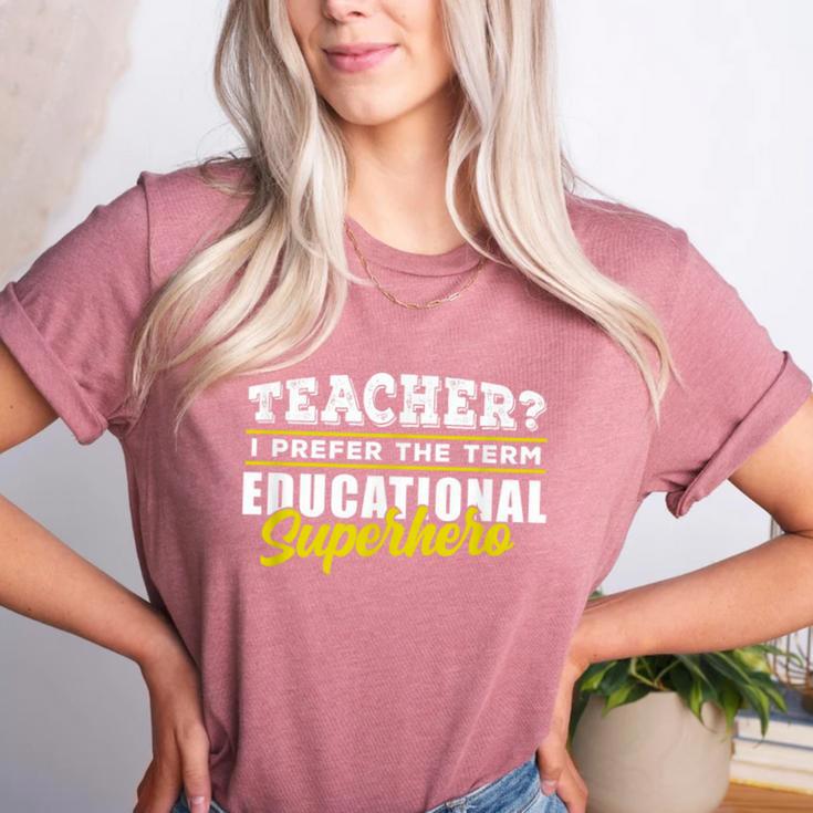 Teacher Educational Superhero School Teachers Women's Heather T-Shirt
