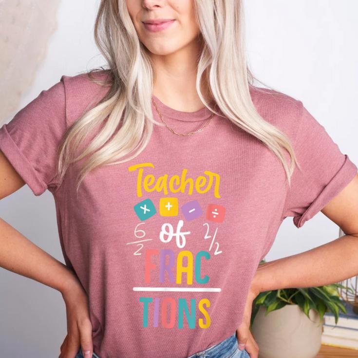 Teacher Of Fractions For Math Teacher Women's Heather T-Shirt