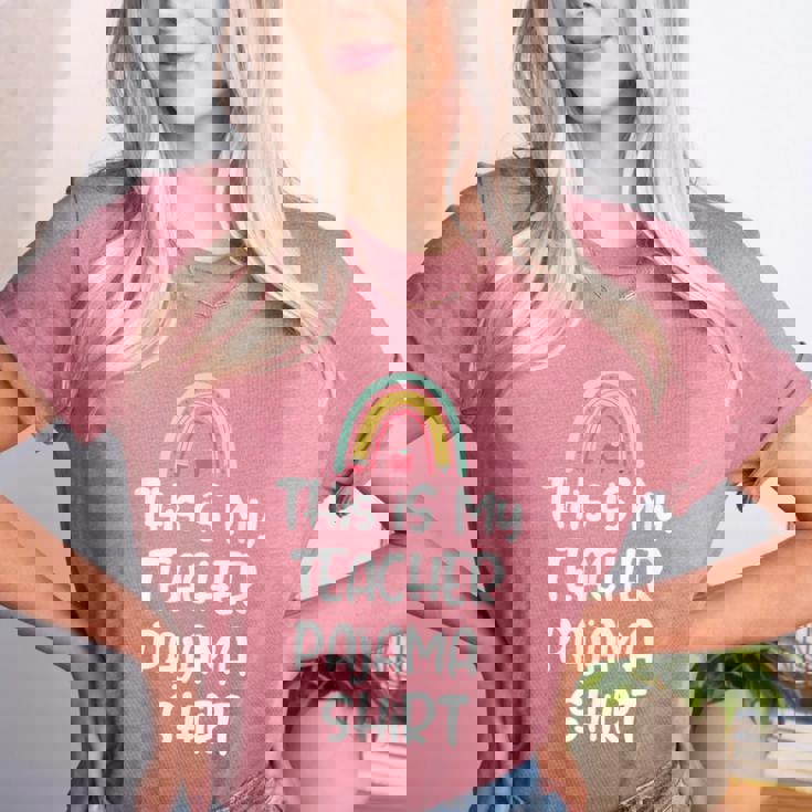 This Is My Teacher Pajama Shirt Teacher Life Tee Women&#x27;s Heather T-Shirt