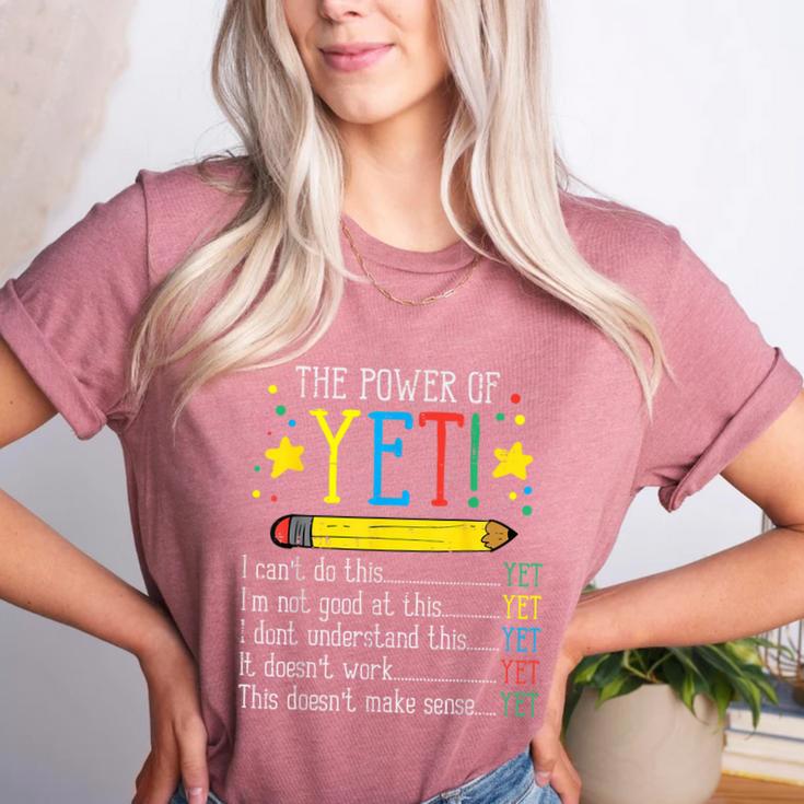 Teacher Power Of Yet Cant Do This Inspirational Women Men Women's Heather T-Shirt