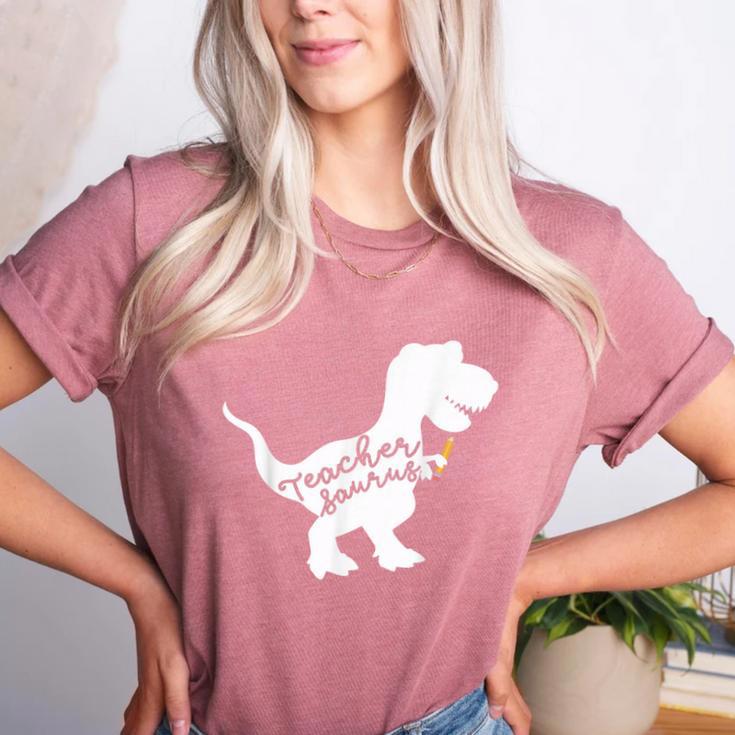 Teacher Saurus T Shirt For Men And Women Women's Heather T-Shirt
