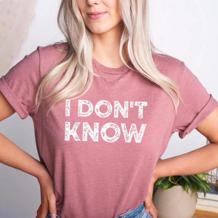 Teacher Shirts I Don't Know Idea For Teachers & Workers Adults - Small Short Sleeve Women's Heather T-Shirt