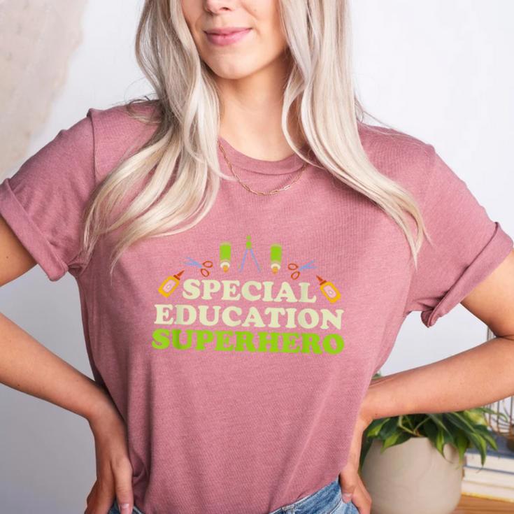 Teacher Superhero Student Educator Special Education Women's Heather T-Shirt
