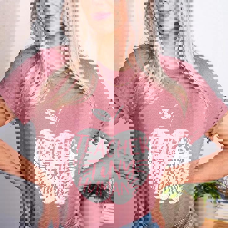 Teacher Of Tiny Humans Preschool Kindergarten Teacher Women&#x27;s Heather T-Shirt