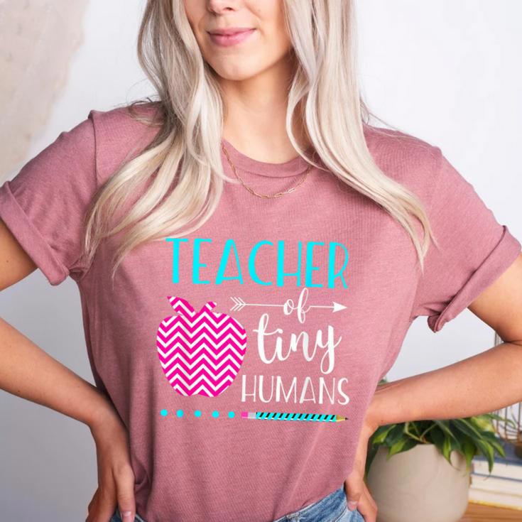 Teacher Of Tiny Humans Preschool Pre K Kindergarten Teacher Women's Heather T-Shirt