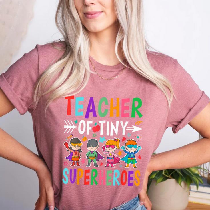 Teacher Of Tiny Superheroes Women's Heather T-Shirt