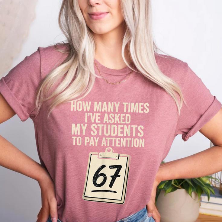 Teachers 67 Meme Women's Heather T-Shirt