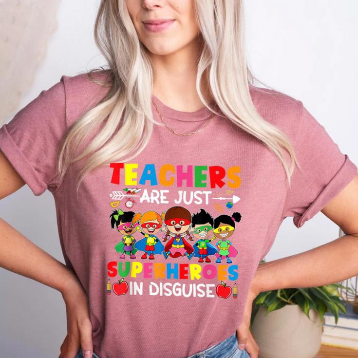 Teachers Are Just Superheroes In Disguise Back To School Women's Heather T-Shirt