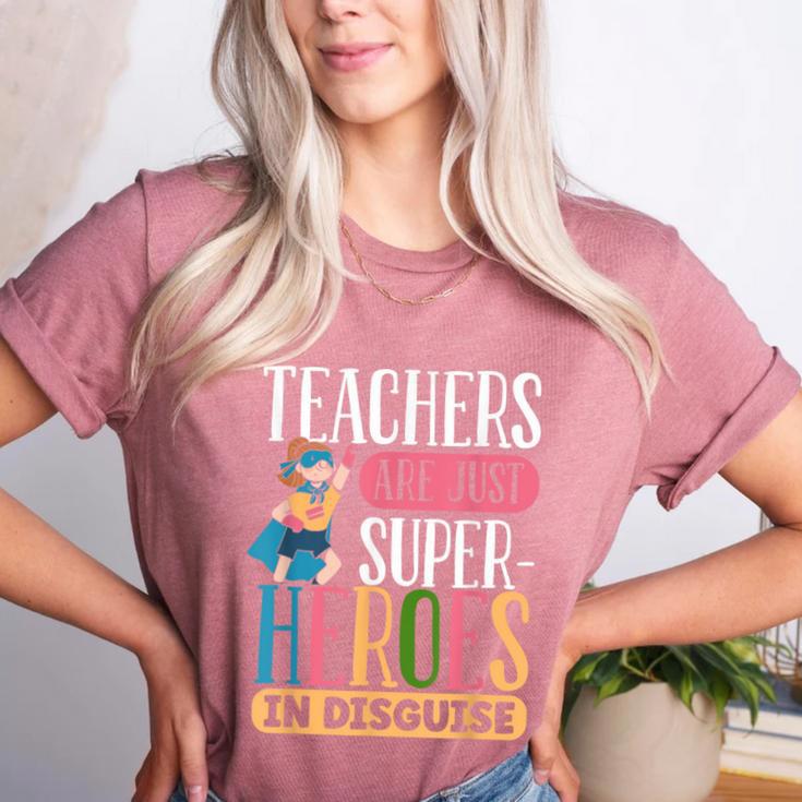 Teachers Are Just Superheroes In Disguise Back To School Women's Heather T-Shirt
