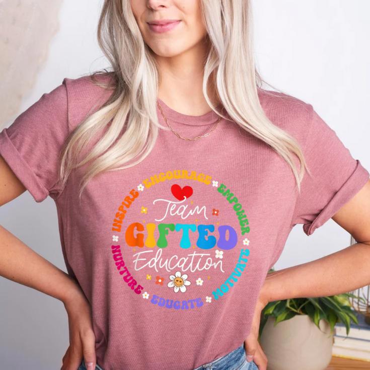 Team Ed Education Teacher Appreciation Back To School Women's Heather T-Shirt