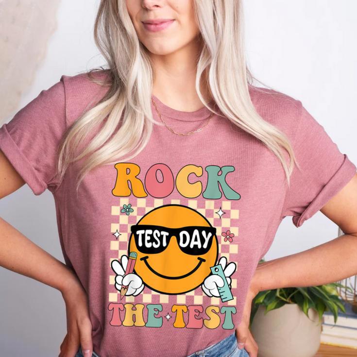 Test Day Rock The Test Teacher Testing Day You Got This Women's Heather T-Shirt