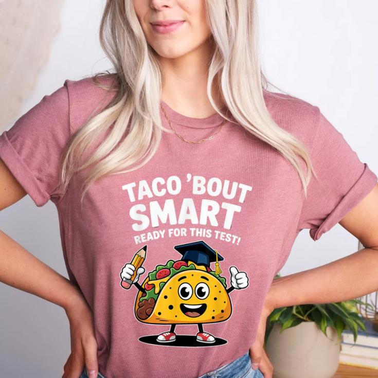 Test Day Teacher Shirt Motivational Testing Day Taco Testing Women's Heather T-Shirt