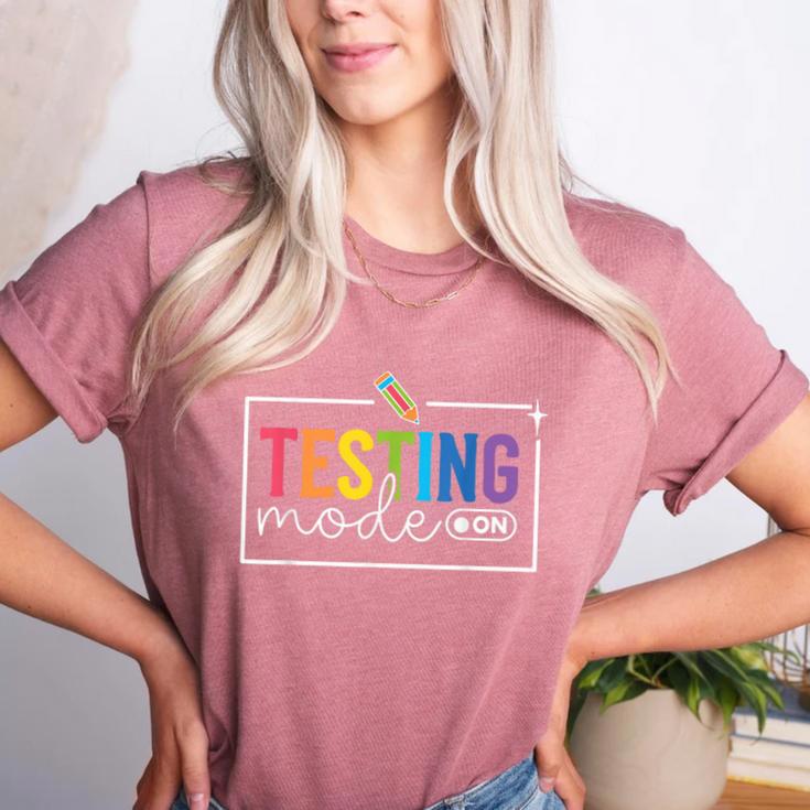 Testing Mode On Testing Day Motivational Teacher Kids Women's Heather T-Shirt