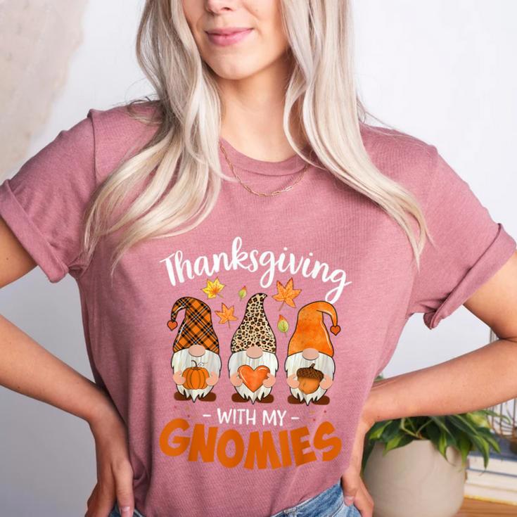 Thanksgiving Shirts For Women With My Gnomies Teachers Gnome Women's Heather T-Shirt