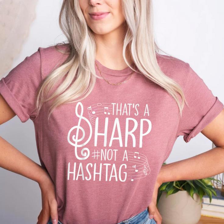 That's a Sharp Not a Hashtag Music Teacher Musicians Women's Heather T-Shirt