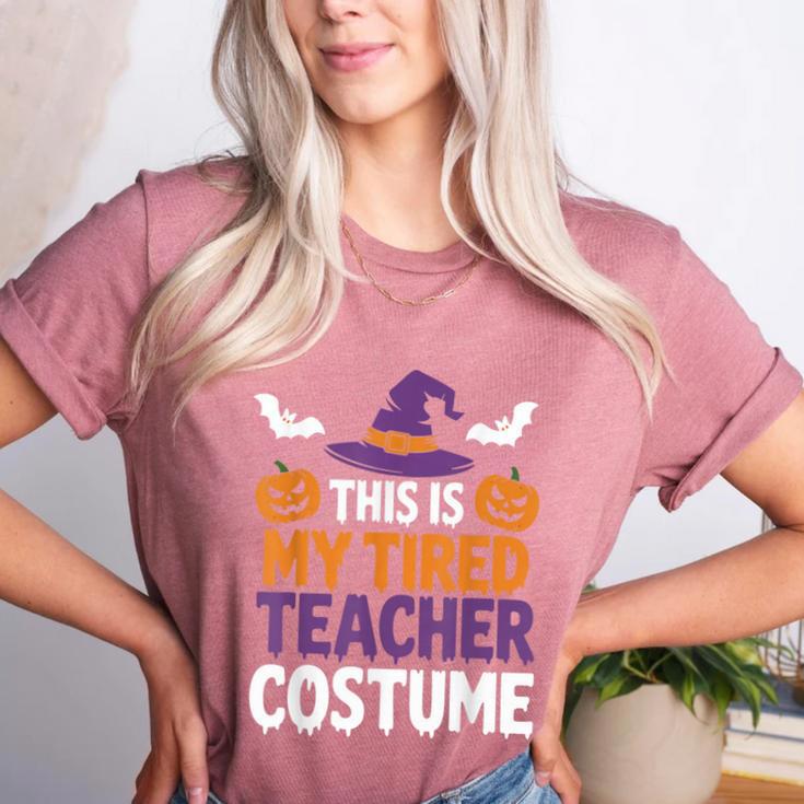 Tired Teacher Costume For Humor Halloween Women's Heather T-Shirt