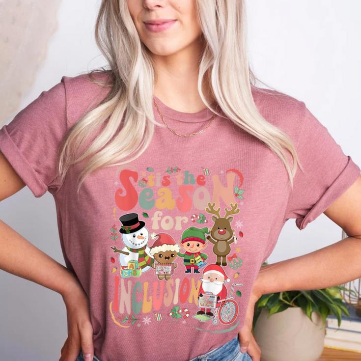 Tis The Season For Inclusion Christmas Sped Teacher Women's Heather T-Shirt