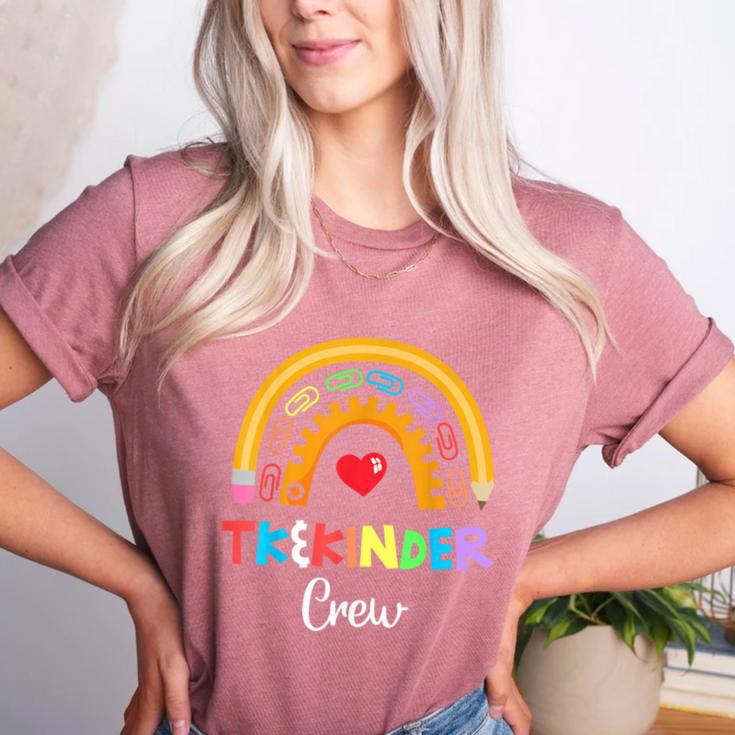 TK And Kinder Crew TK Teacher Transitional Kindergarten PreK Women's Heather T-Shirt