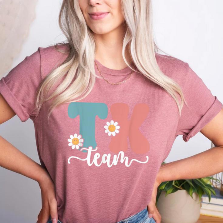 TK Team Back To School Teachers Students Team TK Women's Heather T-Shirt