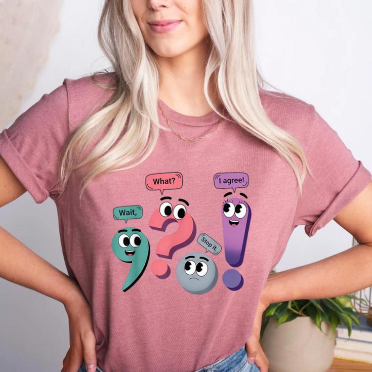 Wait What Stop It I Agree Grammar English Teacher Women's Heather T-Shirt