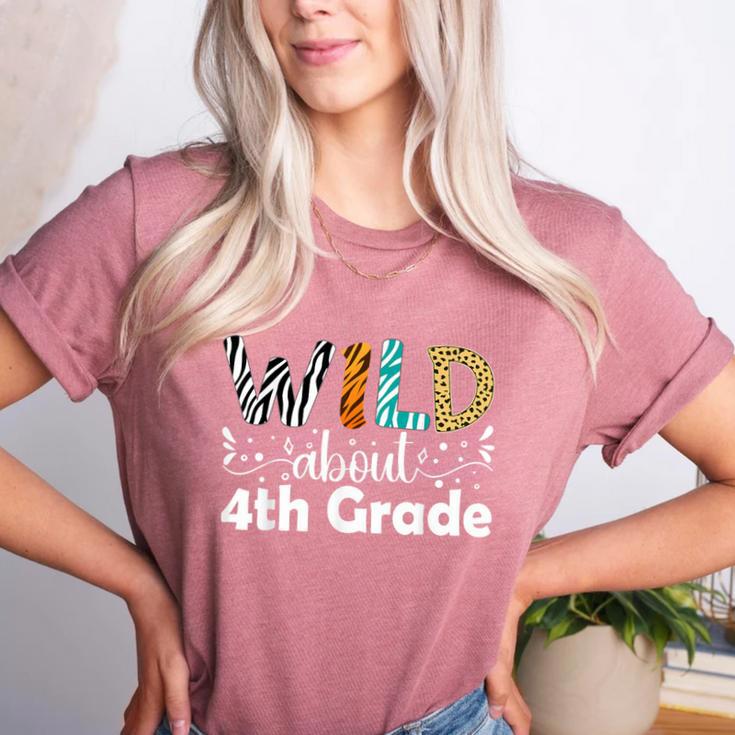 Wild About 4th Grade First Day Of School Teacher Student Women's Heather T-Shirt