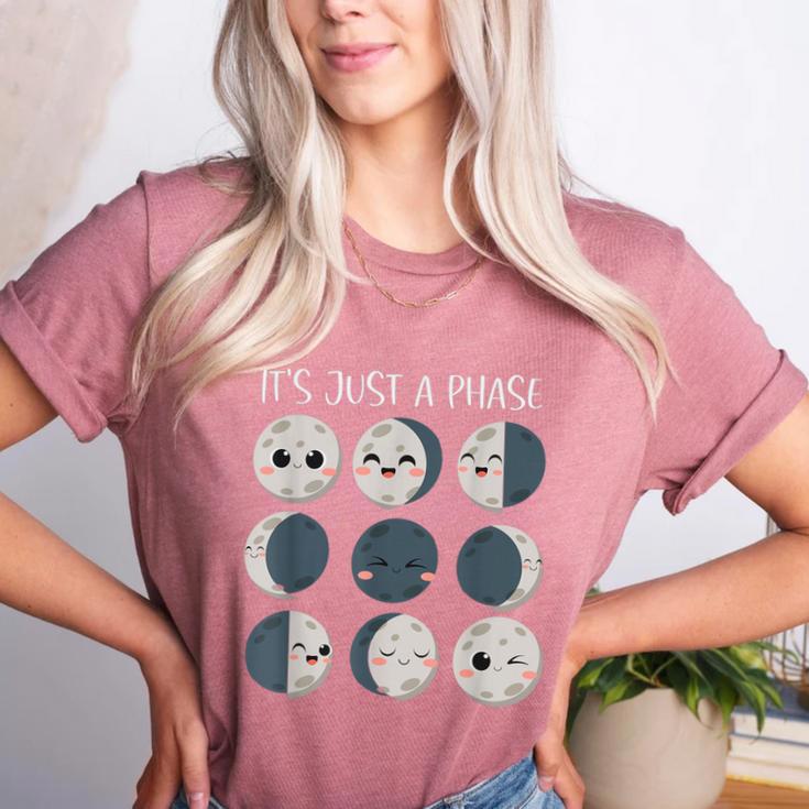 Women Science Teacher Moon Phases Scientist Back To School Women's Heather T-Shirt