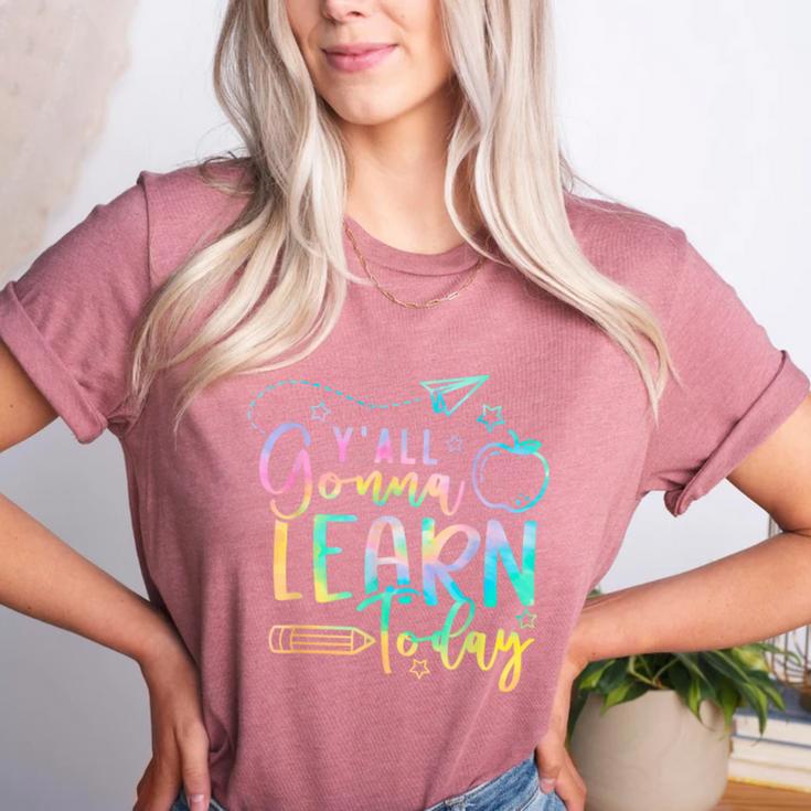 Y'All Gonna Learn Today Back To School Teacher Kids Women's Heather T-Shirt
