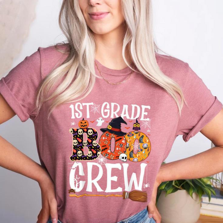 1st Grade Boo Crew Cute Ghost Halloween Teacher Kids Women's Heather T-Shirt 1st Grade Boo Crew Cute Ghost Halloween Teacher Kids Women's Heather T-Shirt
