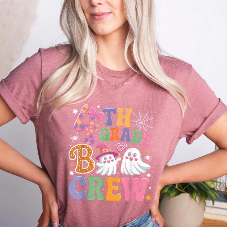 4th Grade Boo Crew Fourth Grade Teacher Kids Happy Halloween Women's Heather T-Shirt 4th Grade Boo Crew Fourth Grade Teacher Kids Happy Halloween Women's Heather T-Shirt