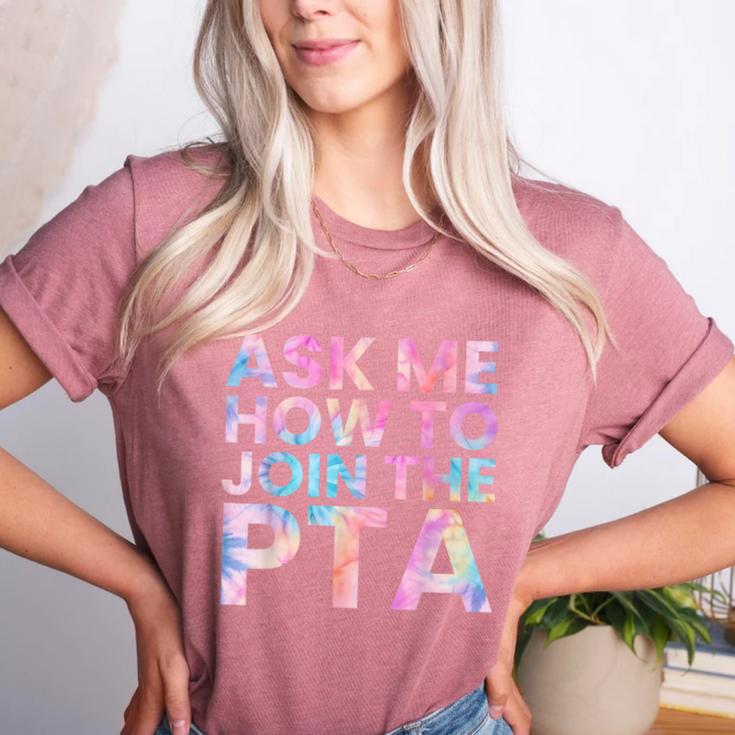 Ask Me How To Join PTA Crew Parent Teacher Matching School Women's Heather T-Shirt