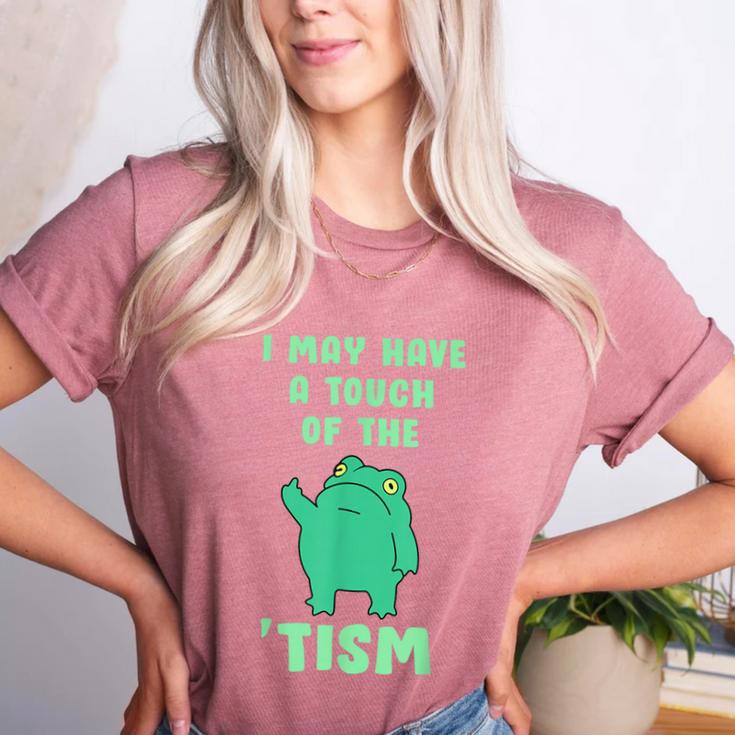 Autism Awareness Neurodiversity Teacher Frog I May Have A Touch Of The Tism Neurodivergent Small Women's Heather T-Shirt Autism Awareness Neurodiversity Teacher Frog I May Have A Touch Of The Tism Neurodivergent Small Women's Heather T-Shirt